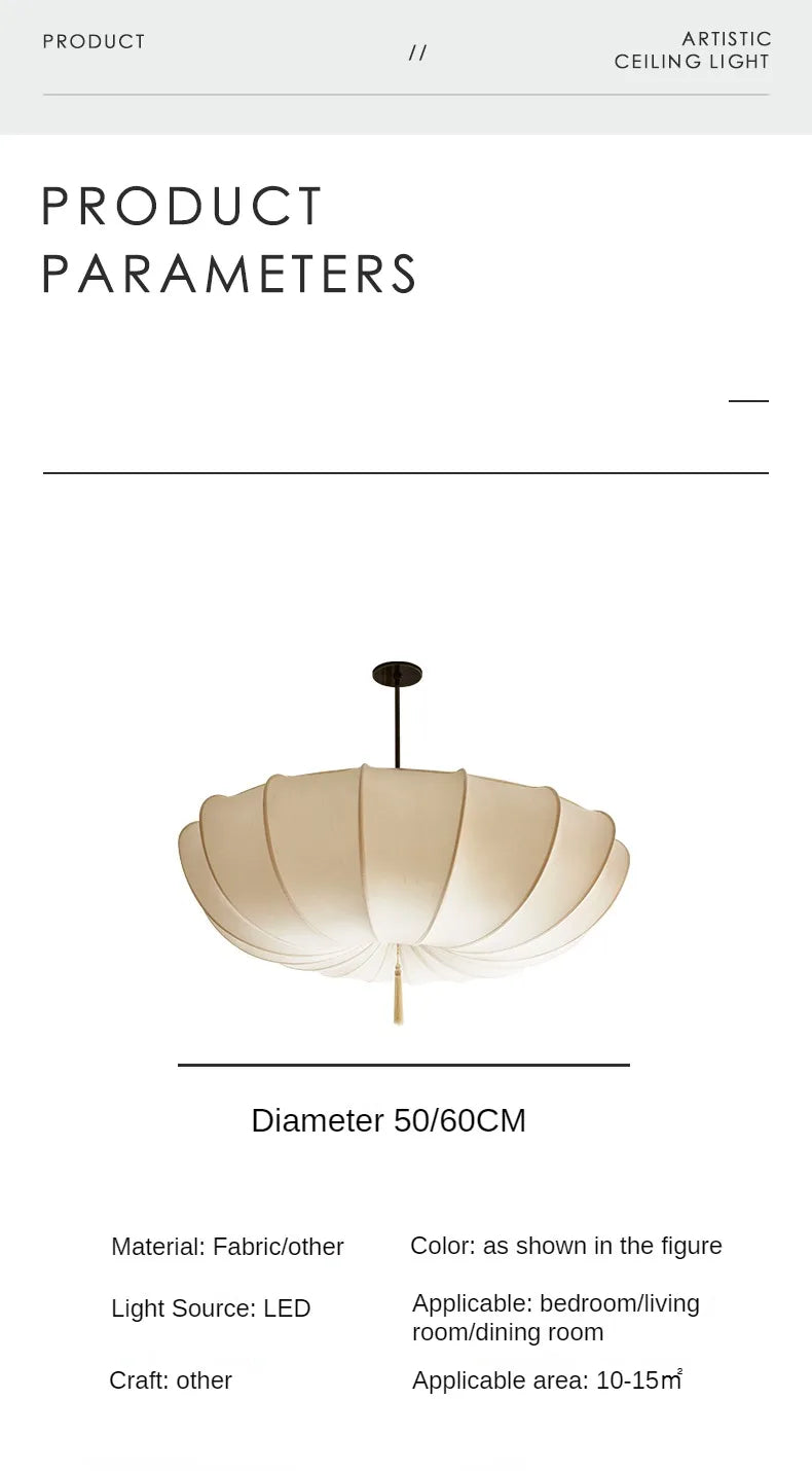 Amelie French Cream Bedroom Chandelier - Japanese Style
