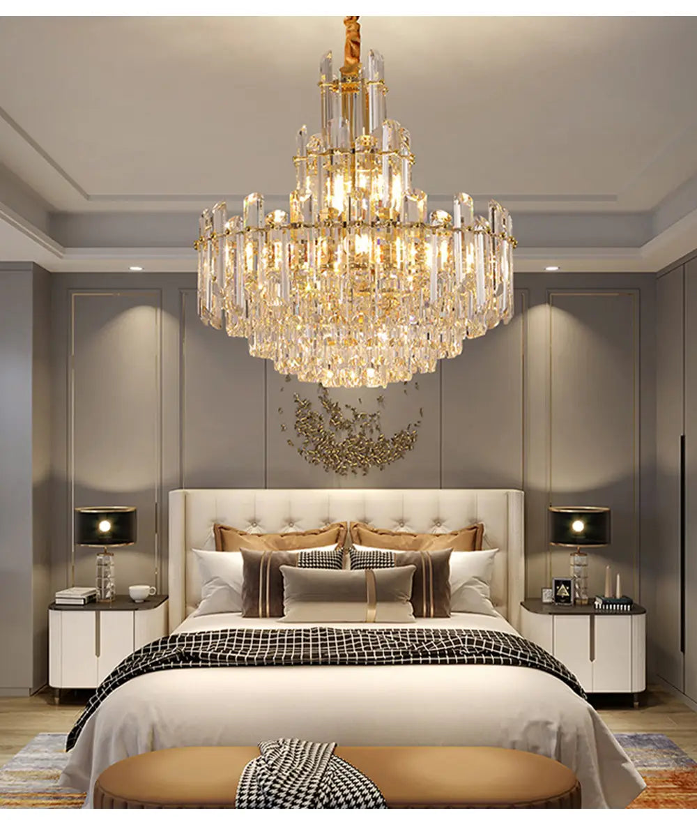 Luxury white Crystal Chandeliers for Living room, Dining