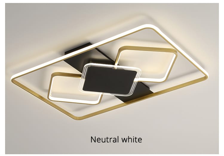 Modern Minimalist Ceiling Lights Gold Black White Geometric