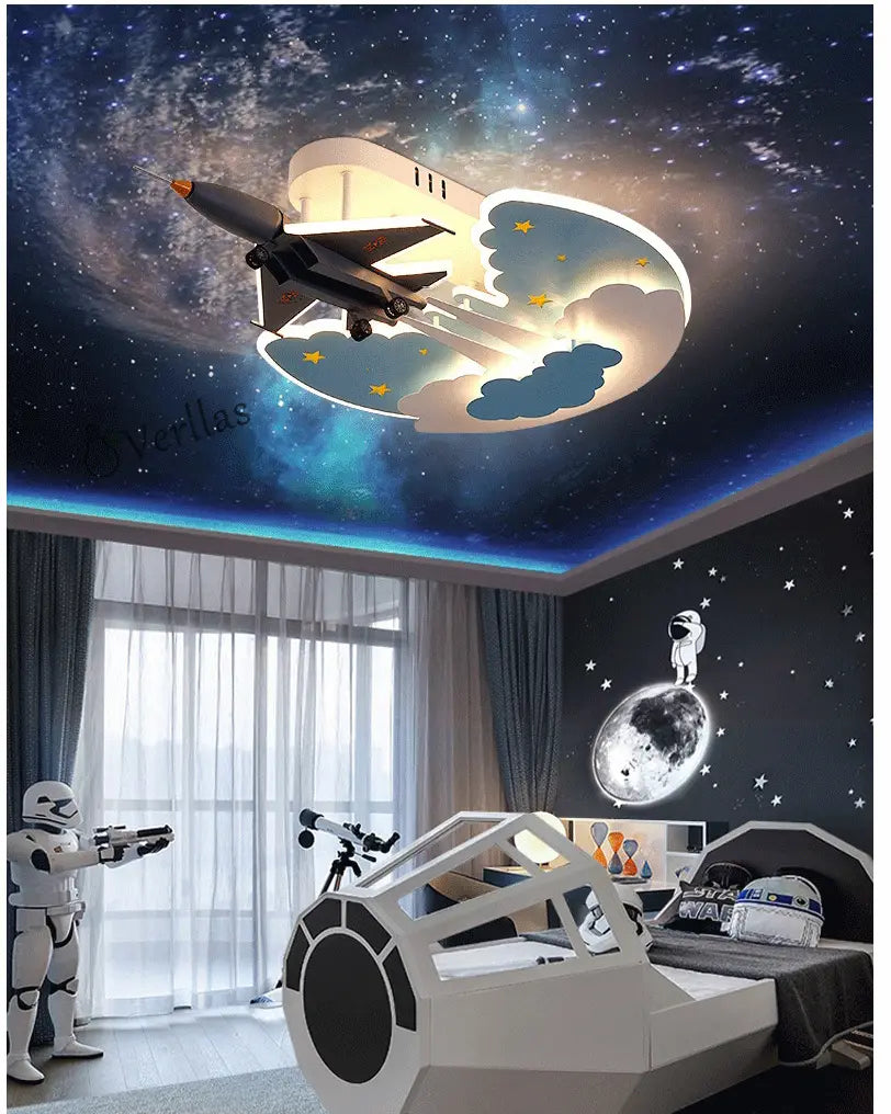 Airplane LED Ceiling Lights for Boys Girls Baby Bedroom