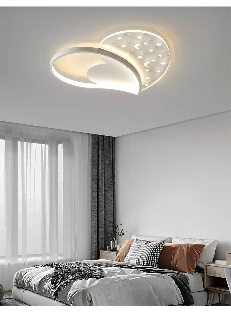 Modern Led Ceiling Lamp Simple Home Heart-shaped Lamps