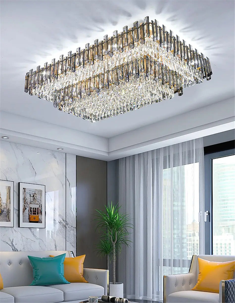 Modern Luxury Crystal Ceiling Chandelier For Living Dining