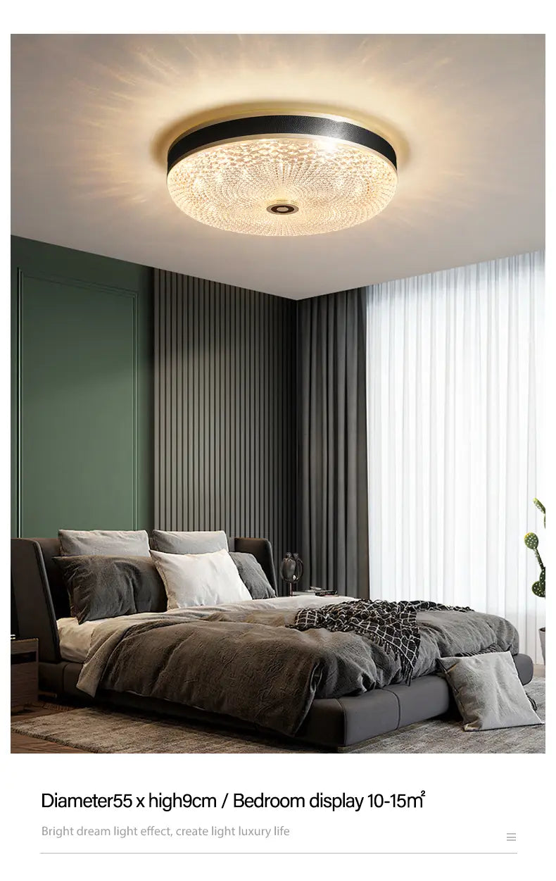 Luxury Modern LED Crystal Round Ceiling Chandelier -