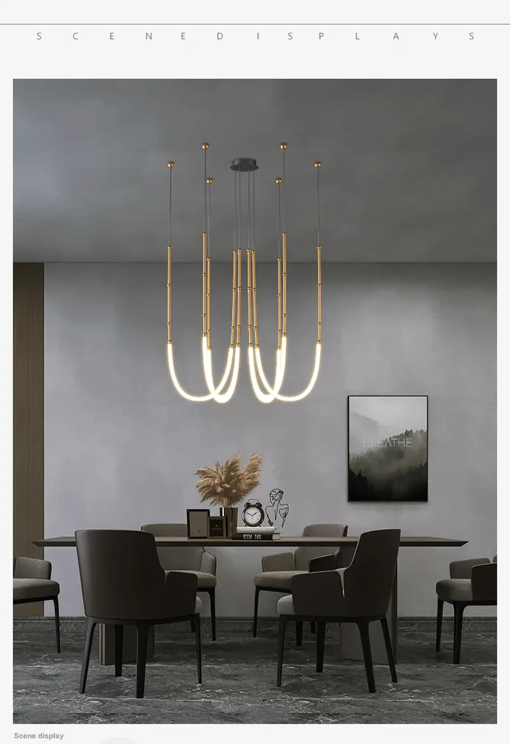 LED DIY Minimalism Stainless Steel Gold Black Designer