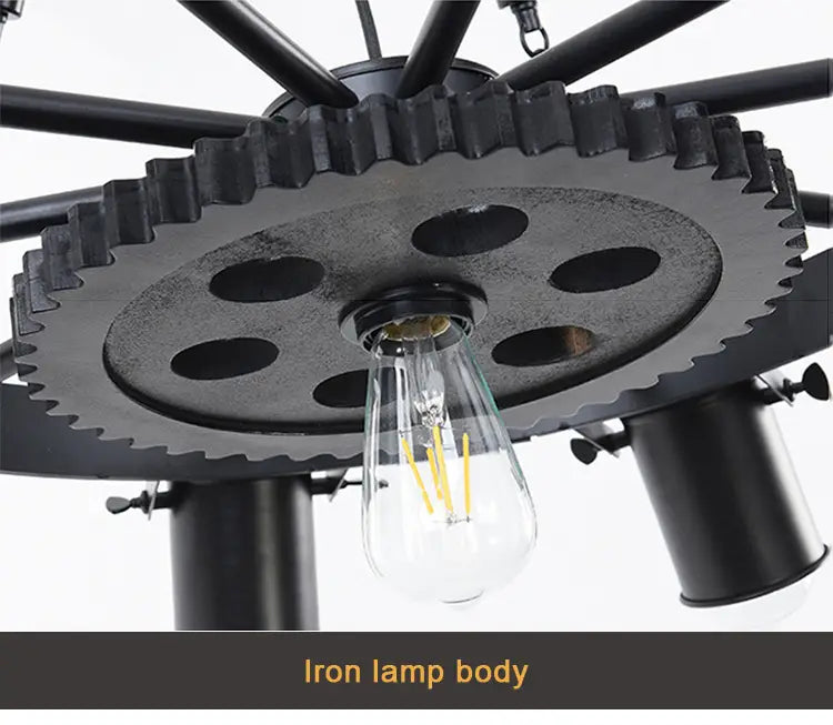 American Rural Pendant Lamp Industrial Hemp Rope Chandelier