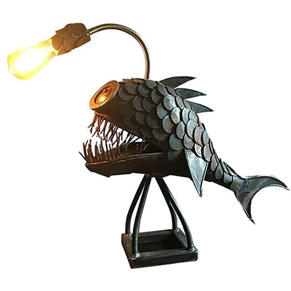 Artistic Angler Fish Night Light - Flexible Lamp Head Table