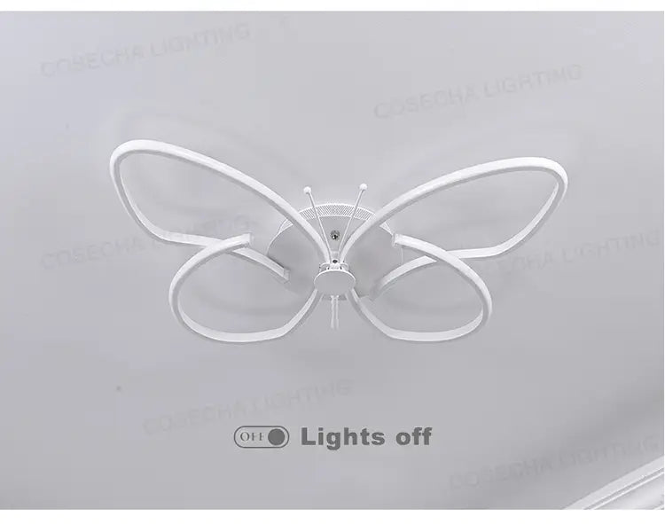 Butterfly Led Ceiling Light Modern White Color Ceiling Lamps