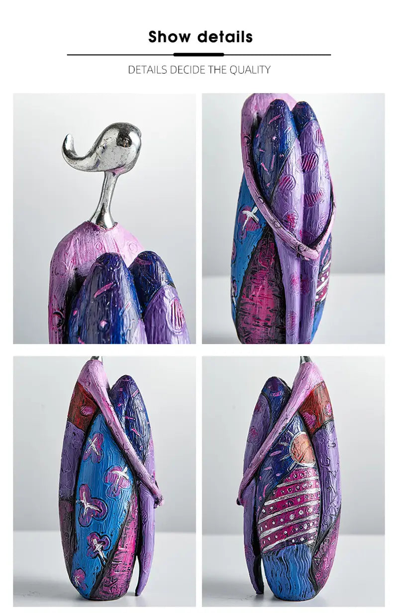 Abstract Art Resin Woman Sculpture: A Modern & Vibrant Touch