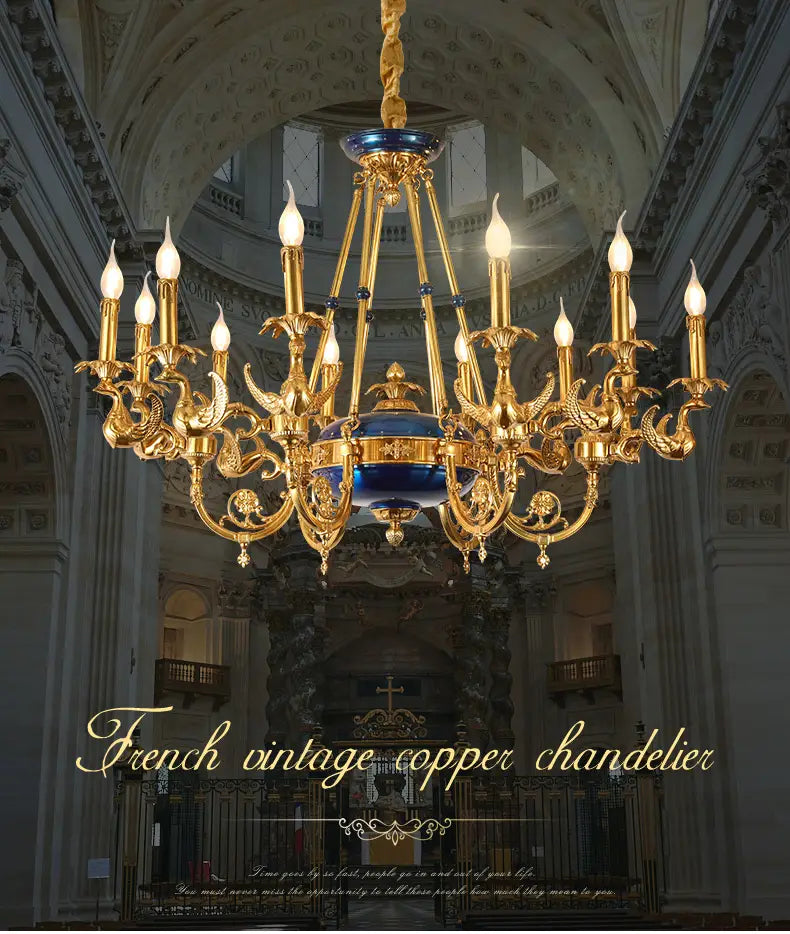 European Retro Decoration Candlestick Chandeliers French
