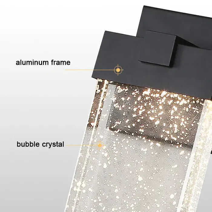 Modern LED waterproof Wall light with Essence Bubble Glass -