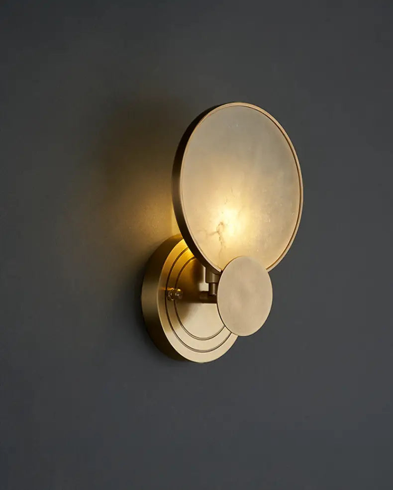 Round Marble Wall Lights Foyer Bedside Lamp Aisle Corridor