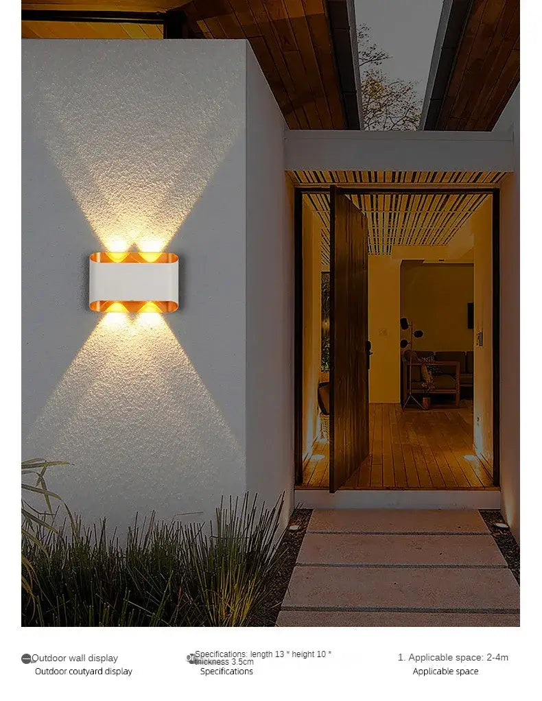 Outdoor Wall Light 8W Outdoor Lamp for Home Bedroom Living