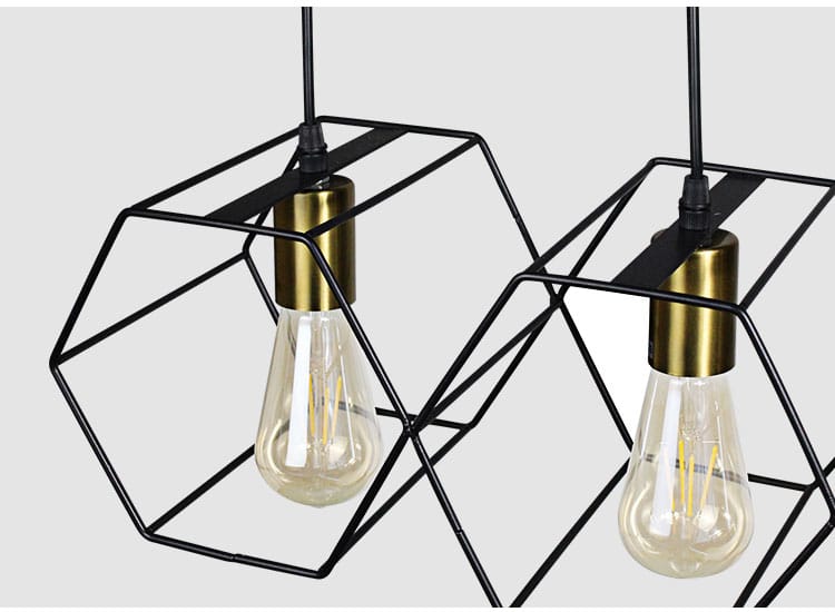 Modern Creative LED Chandelier Hanging Lamp Geometric Metal