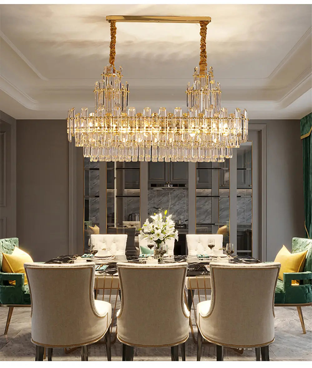 Luxury white Crystal Chandeliers for Living room, Dining