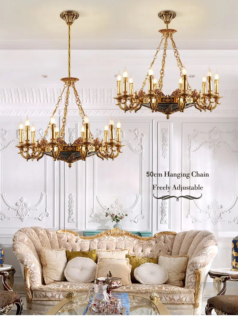 French Mid Century Chandeliers Luxury Classical Foyer