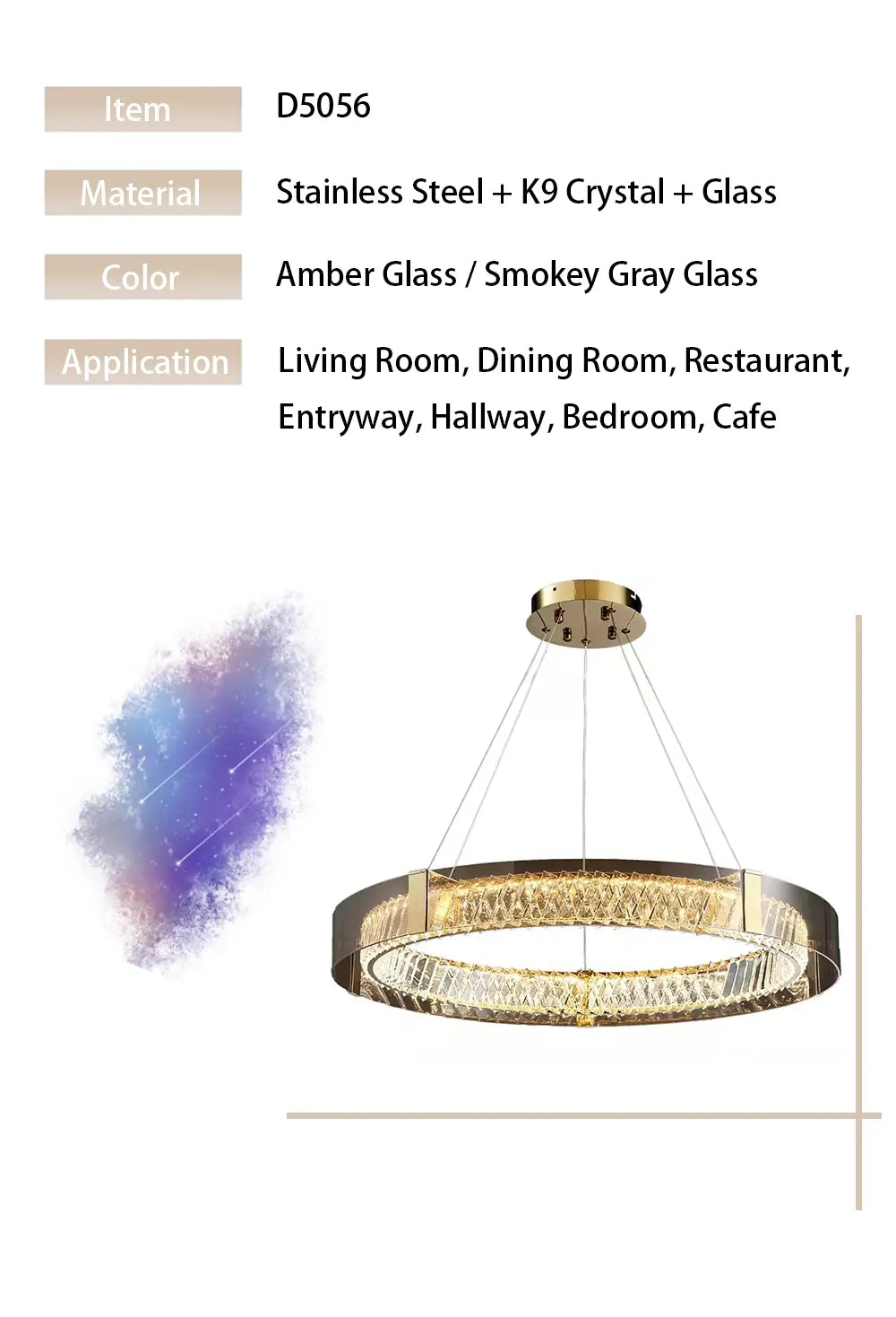 Luxury Dimmable Crystal Ceiling Lights - Modern LED