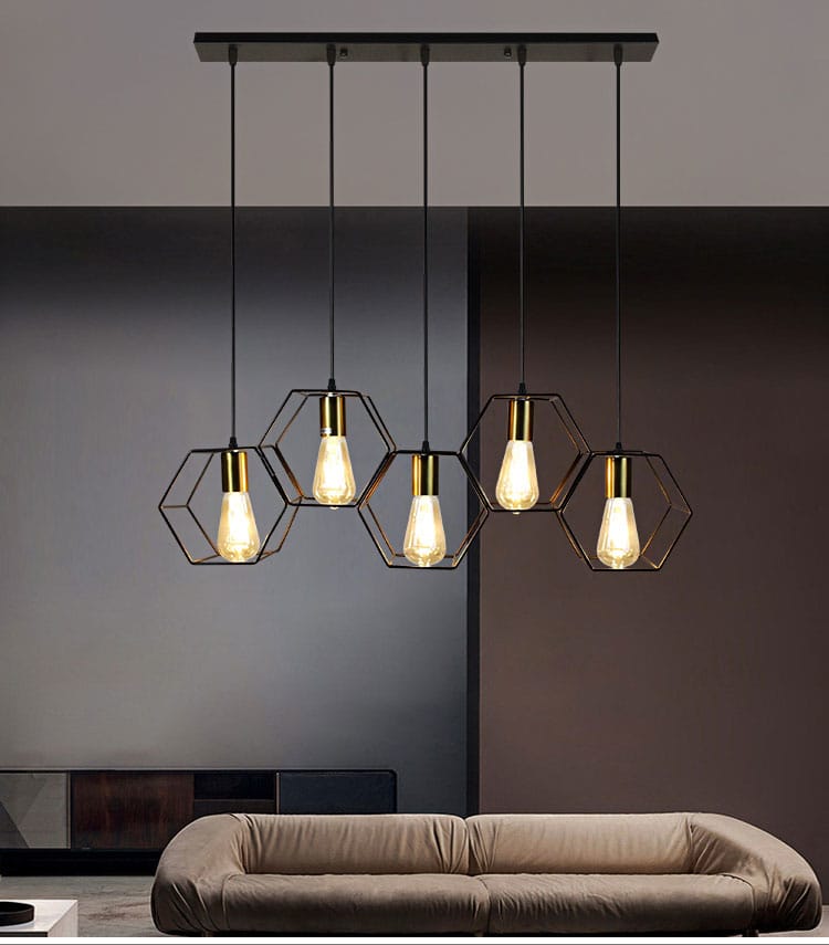 Modern Loft 3/5 LED Hanging Lighting Metal Pendant Lamp