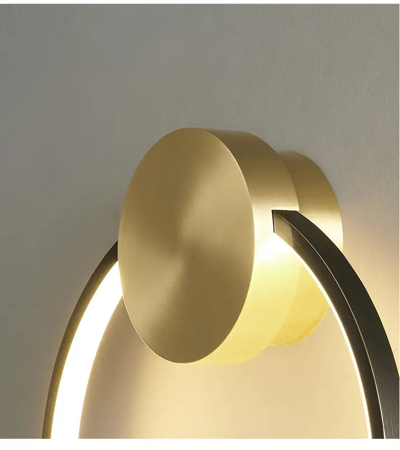Nordic Art Circle Background Led Wall Lamp Romantic Home