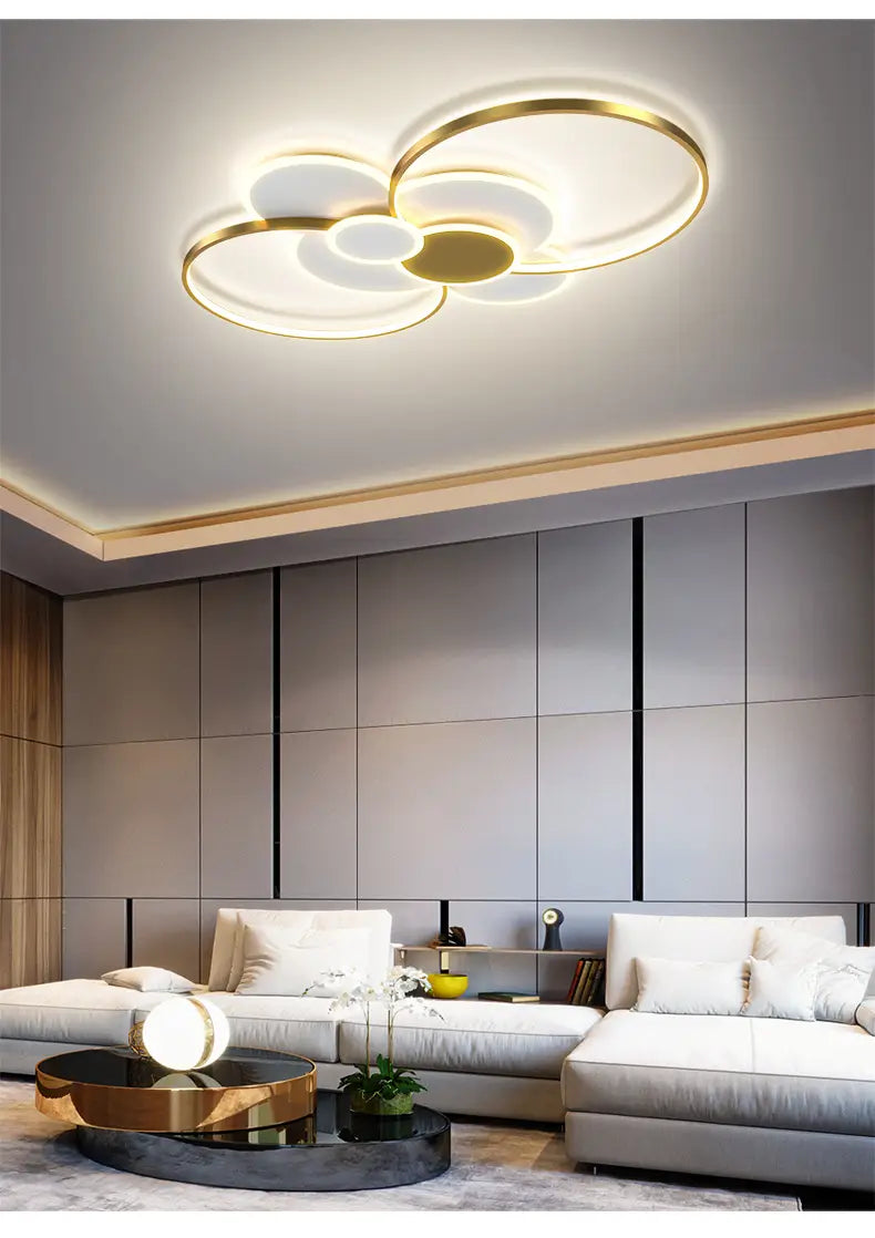 Nordic Living Room Chandeliers Atmosphere Led Ceiling Lamps