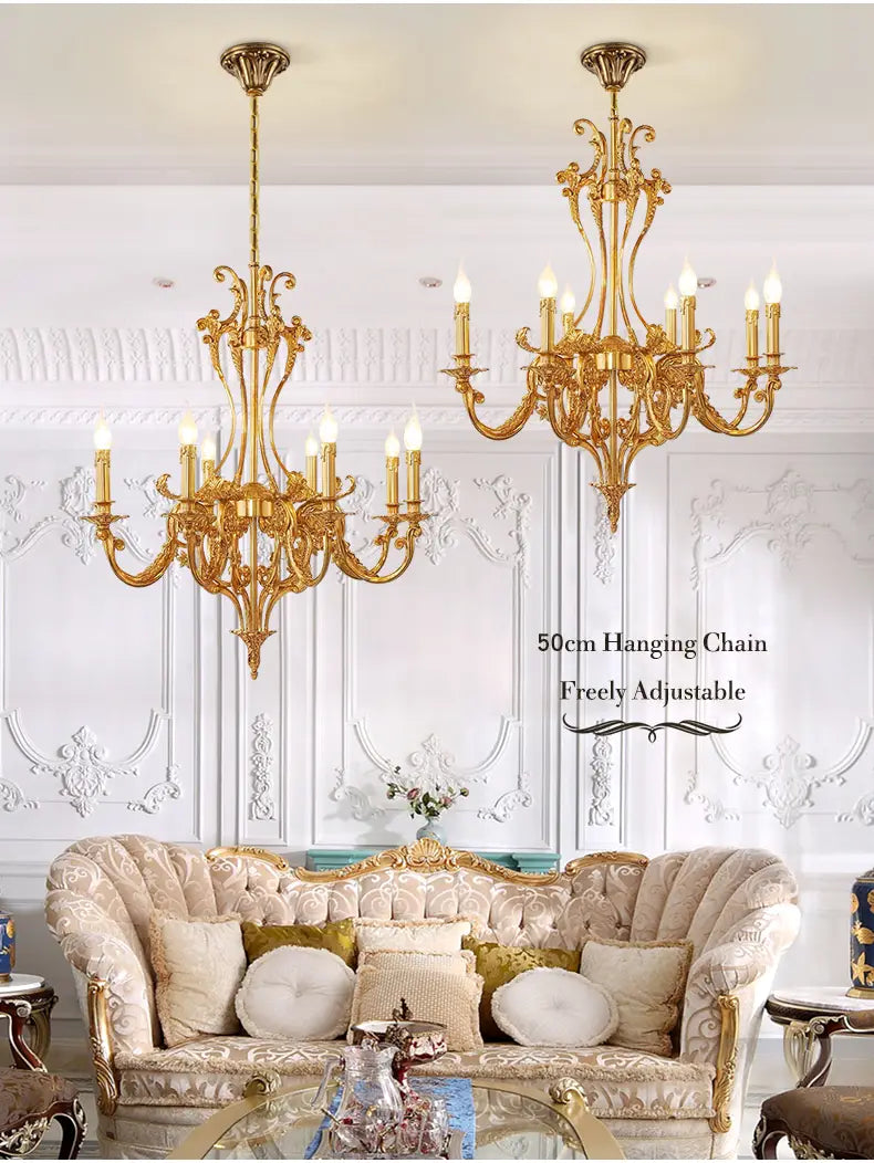 Arcadia - Luxury French Vintage Copper Chandelier Lighting