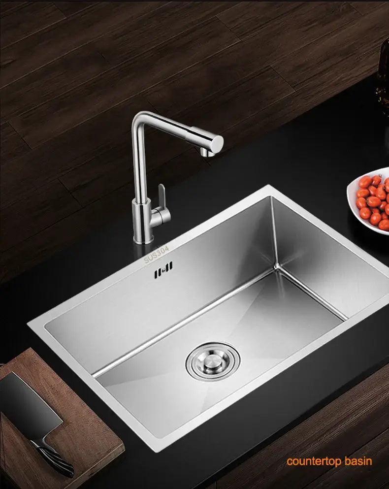 304 Stainless Steel Kitchen Sink Multiple Size Single Bowl