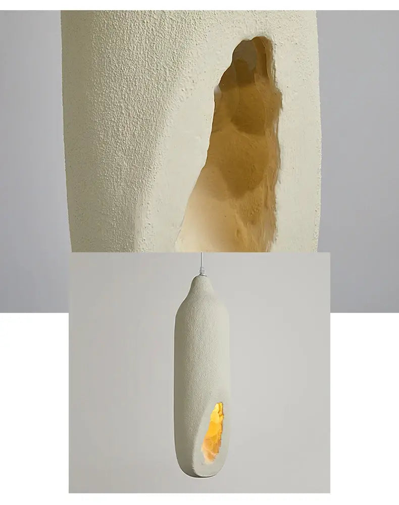 Wabi Sabi Off White Pendant Lamp Nordic Water Bottle Shape