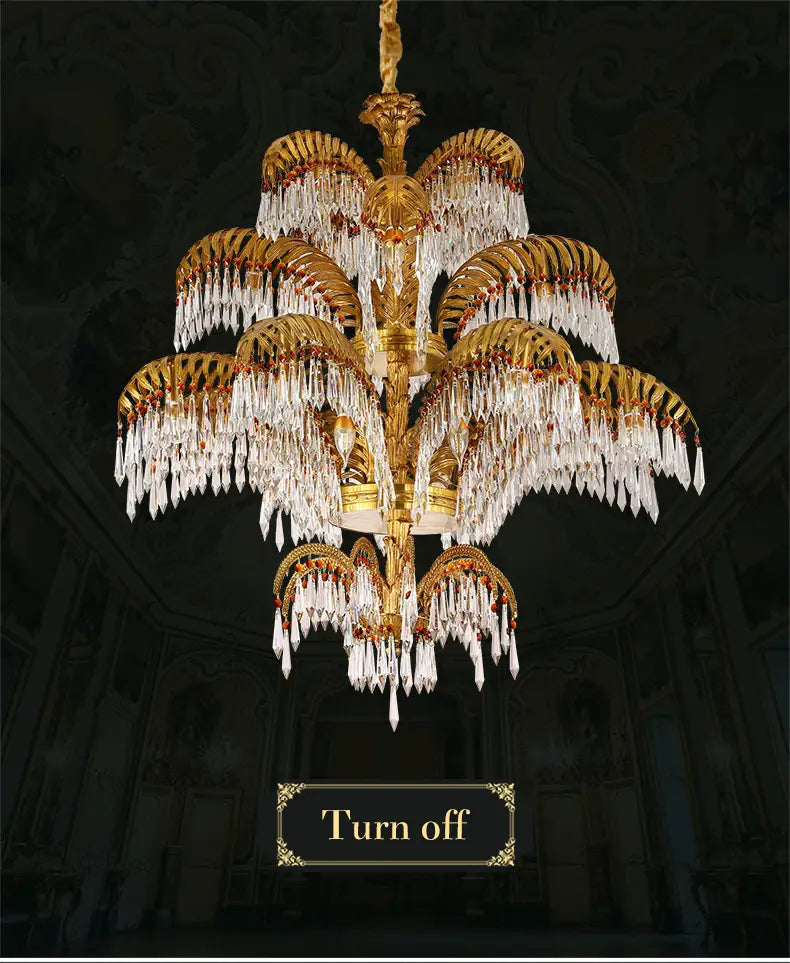 European Villa Classic Crystal Chandelier for Hotel Lobby,