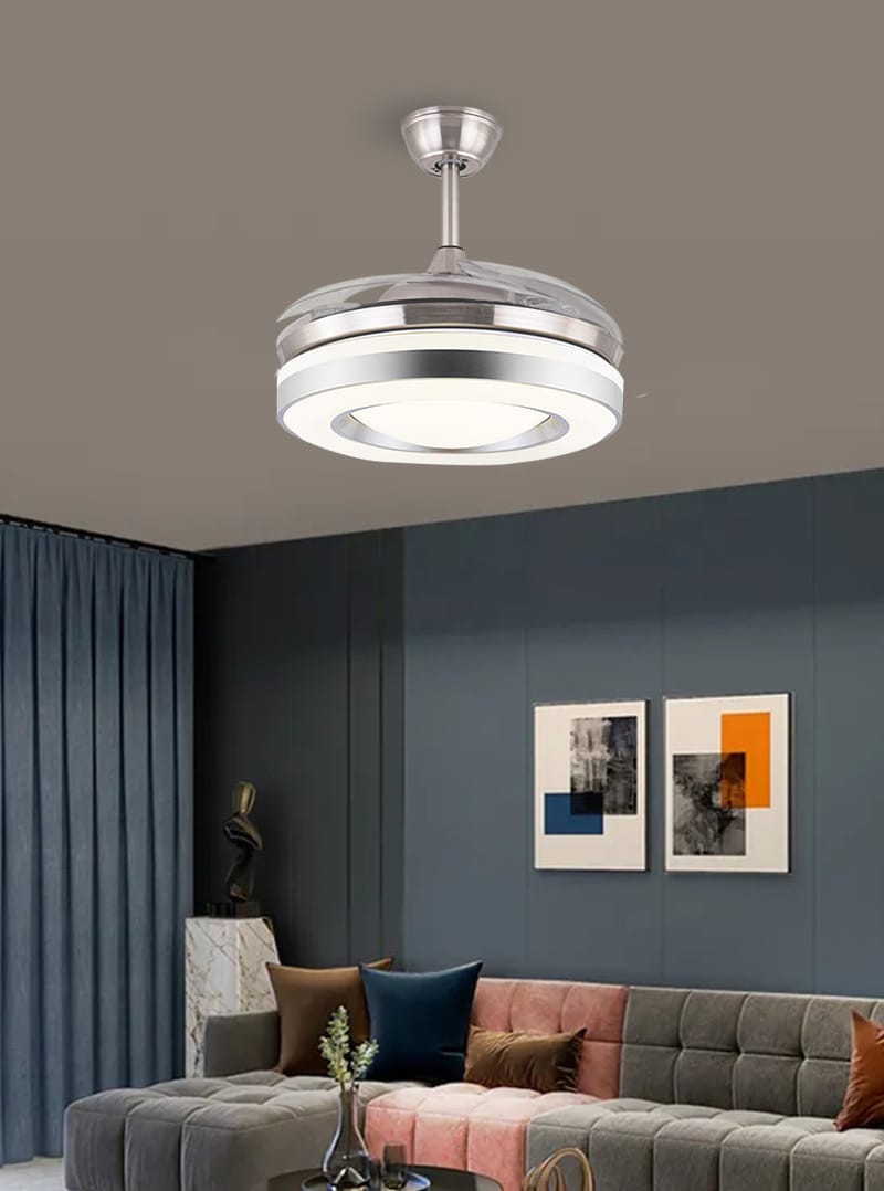 Modern Simple Invisible LED Ceiling Fan Lamp - Ideal for