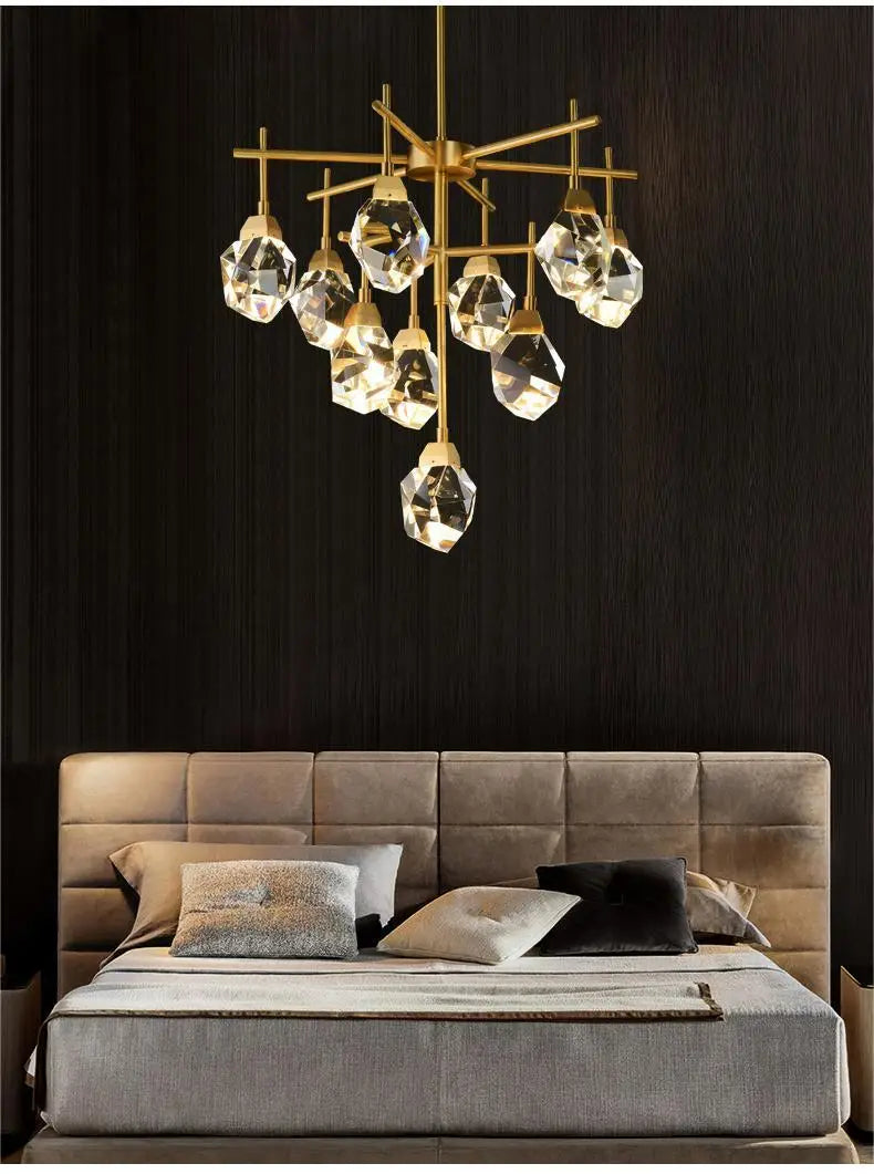 Luxury Crystal Living Room Chandelier Modern Decor Bedroom