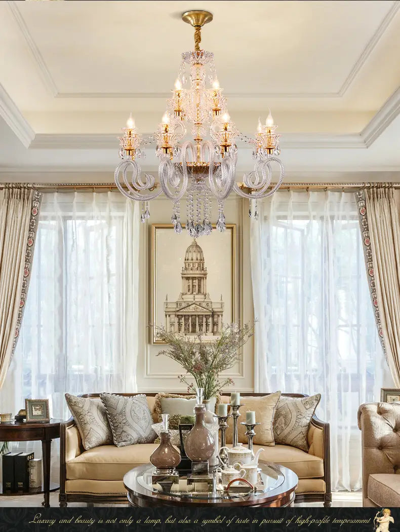 Palace - European Style Hotel Villa Brass Chandelier for