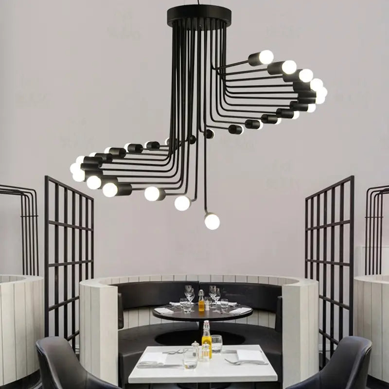 Nordic Industrial Retro Chandelier Simple Living Room Cafe