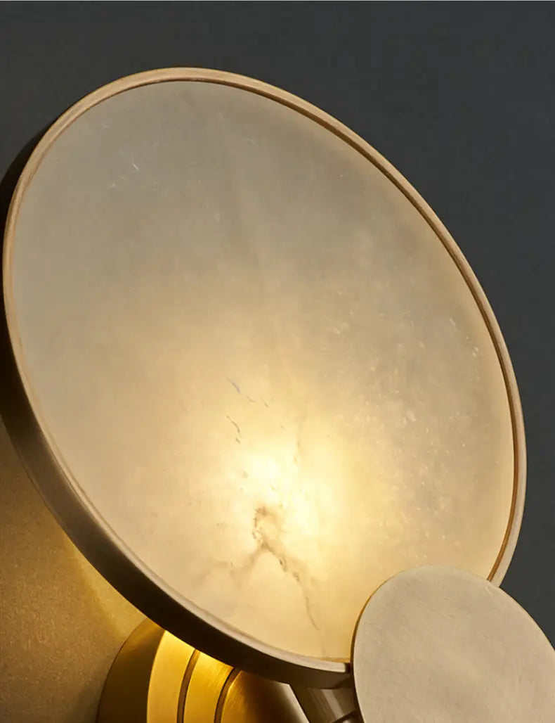 Round Marble Wall Lights Foyer Bedside Lamp Aisle Corridor