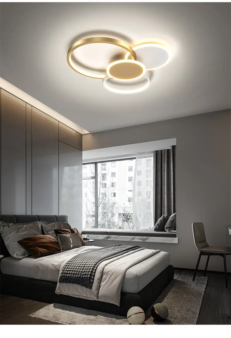 Nordic Living Room Chandeliers Atmosphere Led Ceiling Lamps