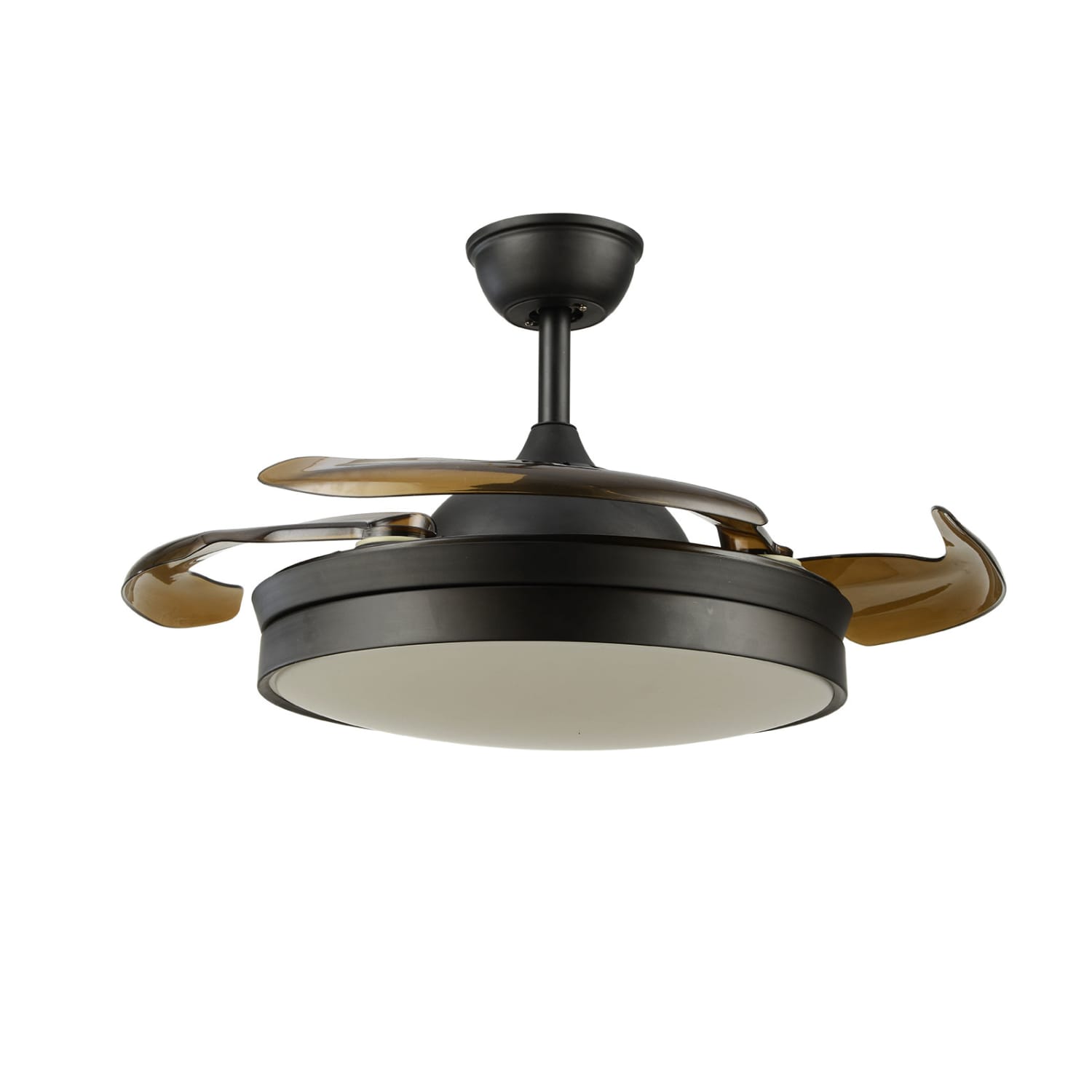 Contemporary Retractable Ceiling Fans with LED Light -