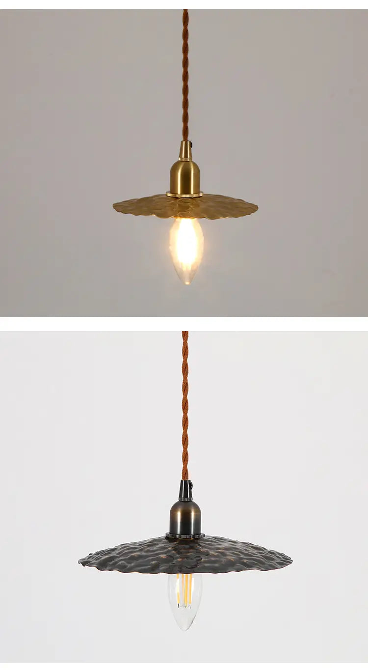 Japanese Retro Vintage Brass Pendant Lights Individual Warm