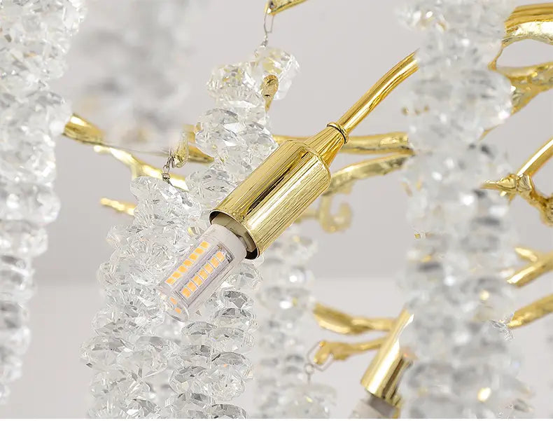 Luxury Handmade Crystal Chandelier with Branch Art Design -
