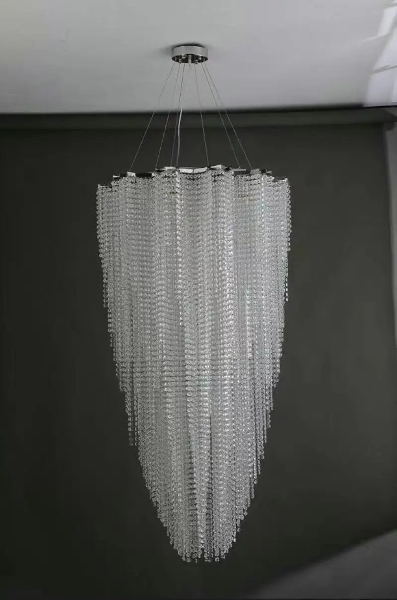 Luxury crystal chandelier for high ceiling living room