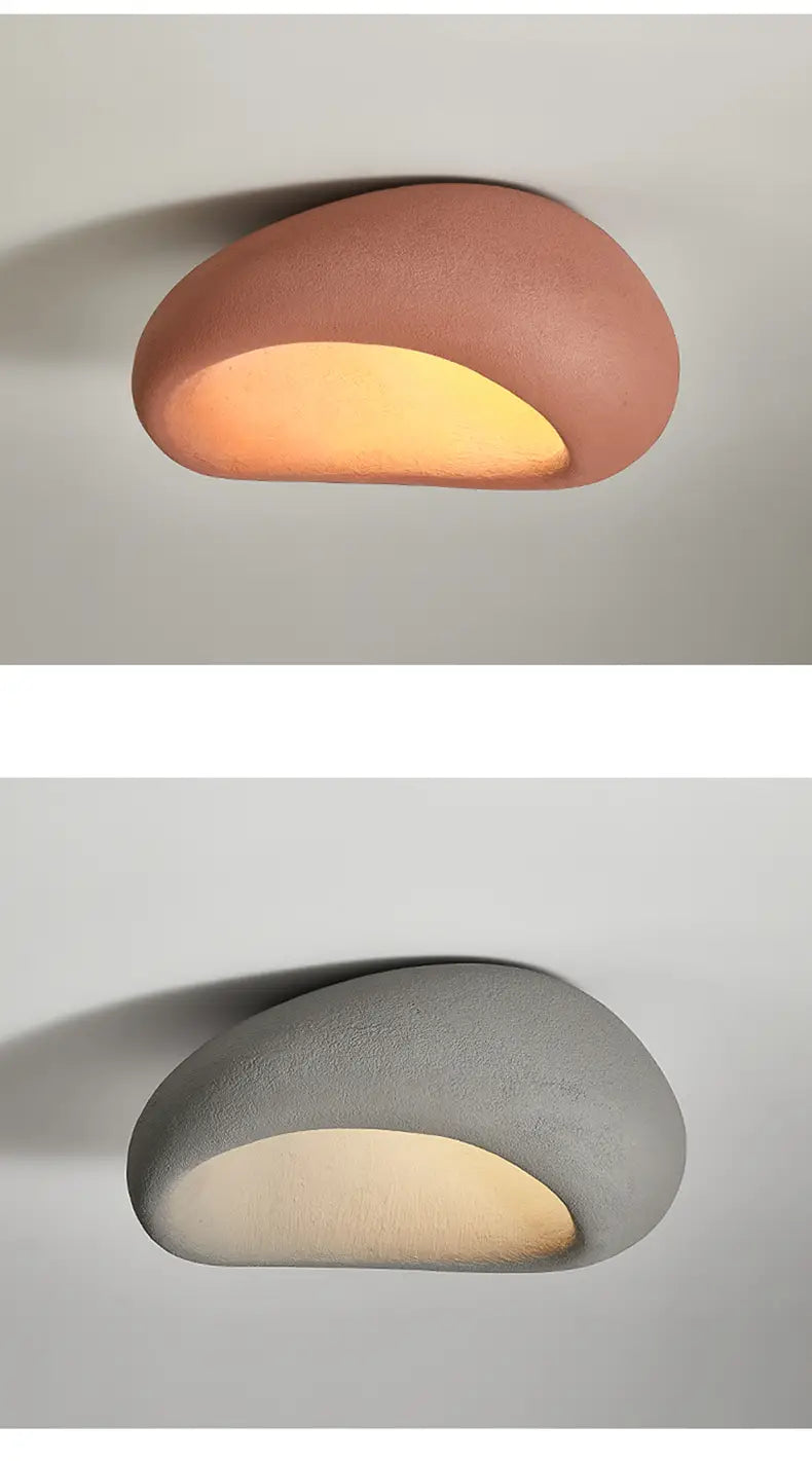 Nordic Minimalist Wabi Sabi Cream Wind LED Ceiling Lamps:
