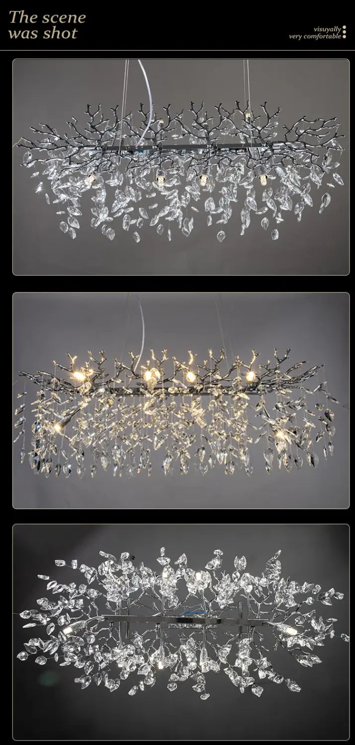 Layla - Elegant Crystal Pendant Light for Living, Dining &