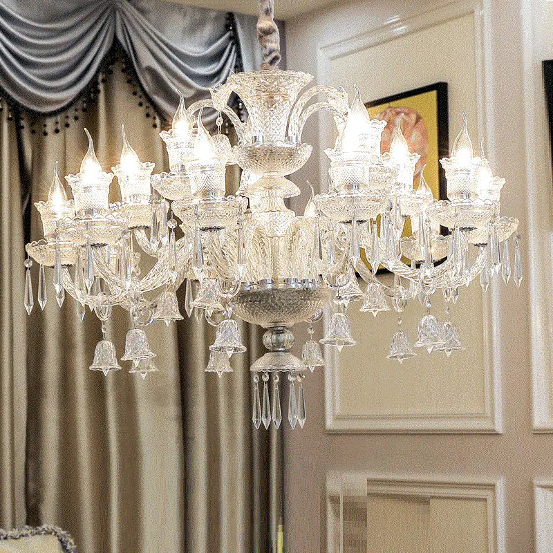 Vintage K9 Crystal Chandelier - Elegant Lighting for Living