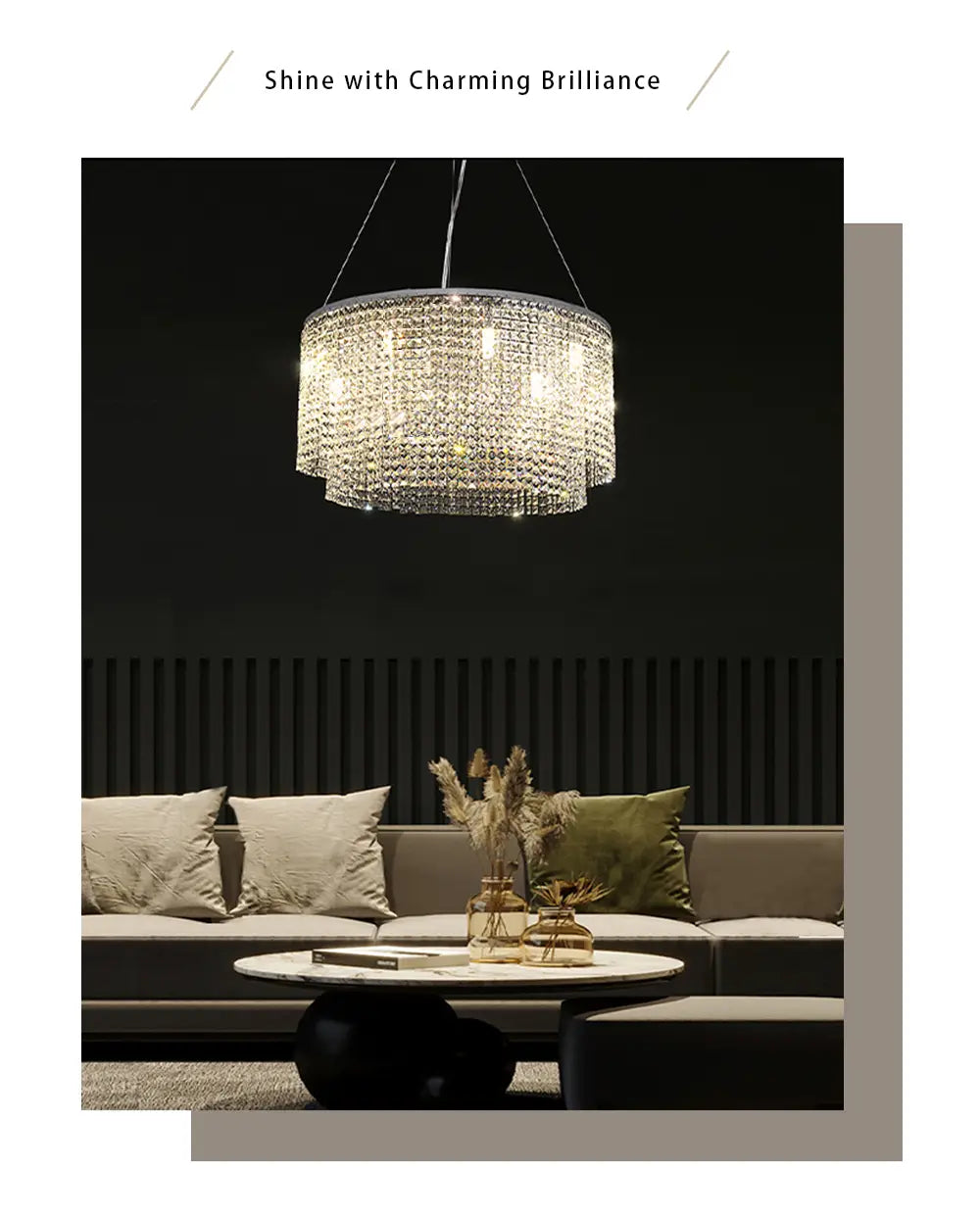 Luxury Chrome Ceiling Chandeliers New Hanging Lamps Light