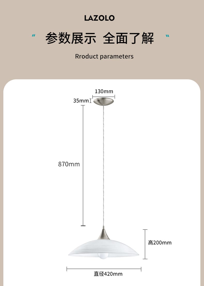 Japanese Minimalist Flying Sauce Glass Pendant Lights LED