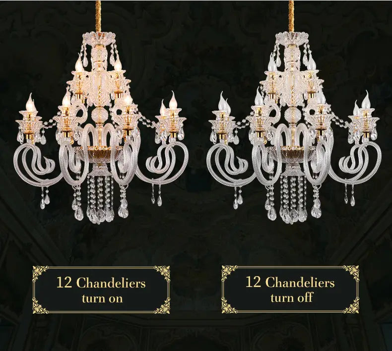 Palace - European Style Hotel Villa Brass Chandelier for