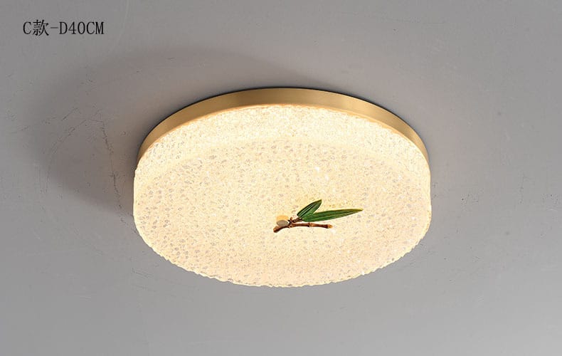 New Round Ceiling Lamp Led Light Luxury All-copper Lamps for