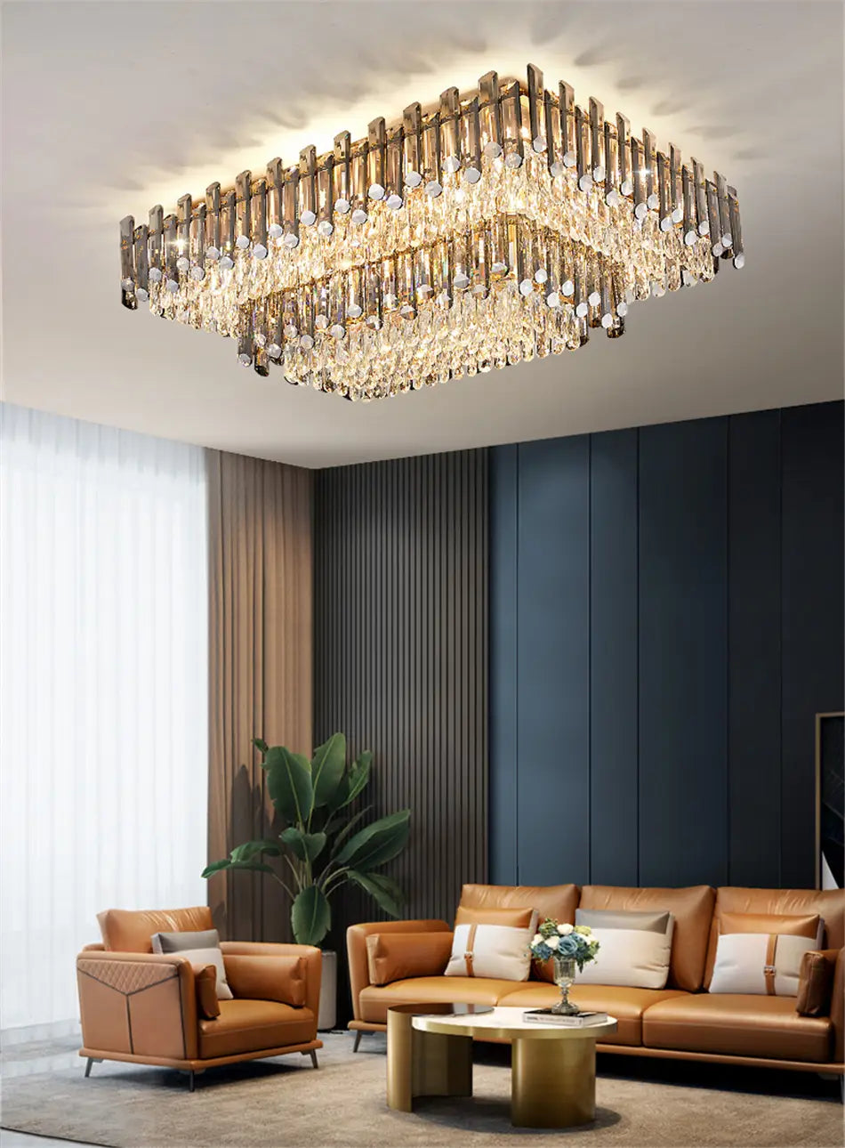Modern Luxury Crystal Ceiling Chandelier For Living Dining