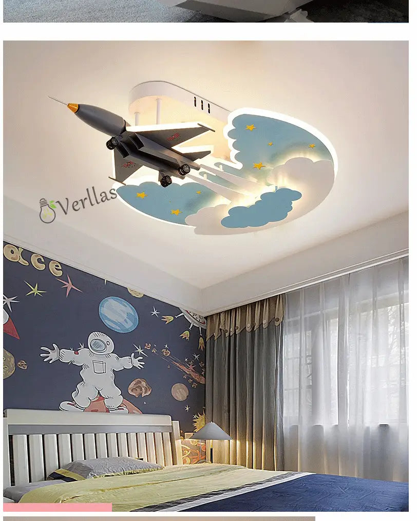 Airplane LED Ceiling Lights for Boys Girls Baby Bedroom