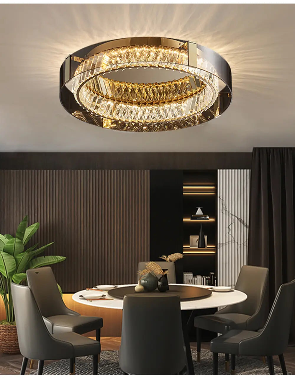 Luxury Dimmable Crystal Ceiling Lights - Modern LED