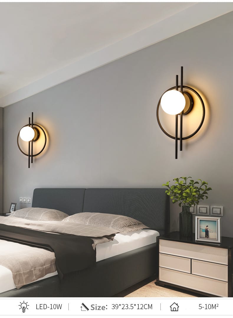 Light Luxury Modern Wall Lamp AC90-260V Living Room TV