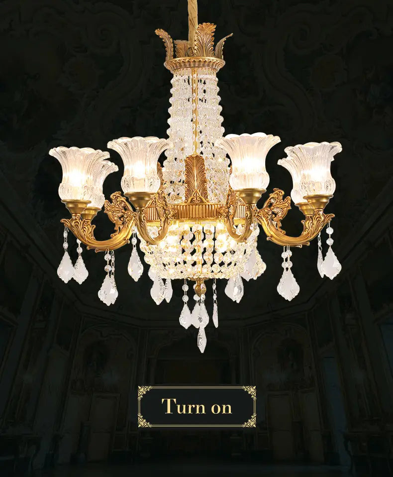 Palazzo - European Style Luxury Golden Brass Crystal