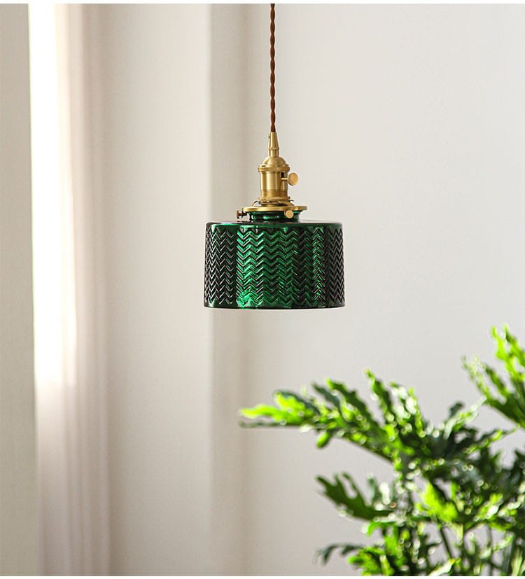 Retro Glass Pendant Lamp Luxury Vintage Style Home Lighting